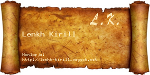 Lenkh Kirill névjegykártya
